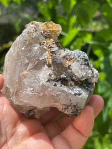 Rutilated Quartz with Hematite